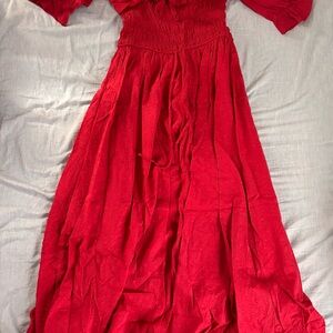 Chic Scarlet Maxi Dress